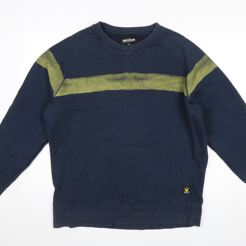 Lyle & Scott Men’s Blue 2XL Pullover Sweatshirt Crew Neck Cotton