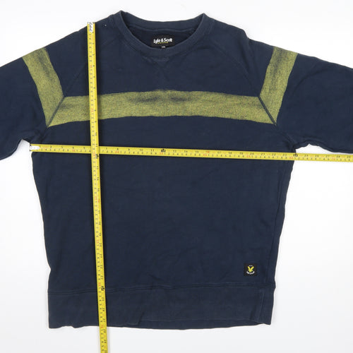Lyle & Scott Men’s Blue 2XL Pullover Sweatshirt Crew Neck Cotton