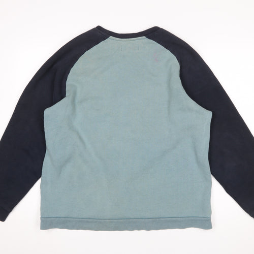 Chaps Men's Blue Crew Neck Pullover Sweatshirt Size L Embroidered Logo