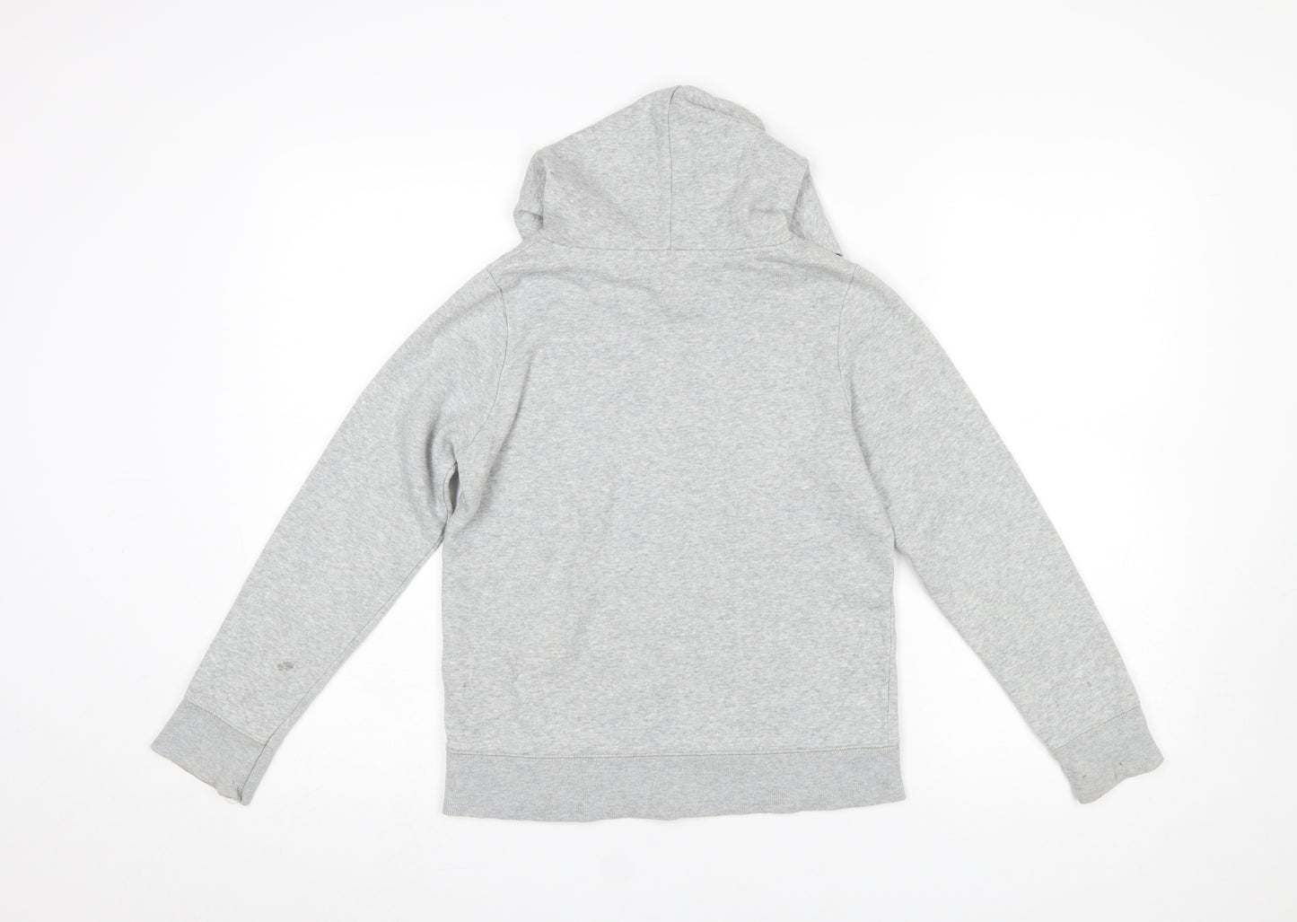 GAP Girls Grey Logo Pullover Hoodie - XL (12-13 Years) Cotton Blend