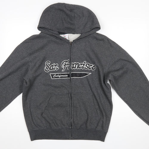 Hayward.CA Men’s Grey Full Zip Hoodie Size M San Francisco Graphic