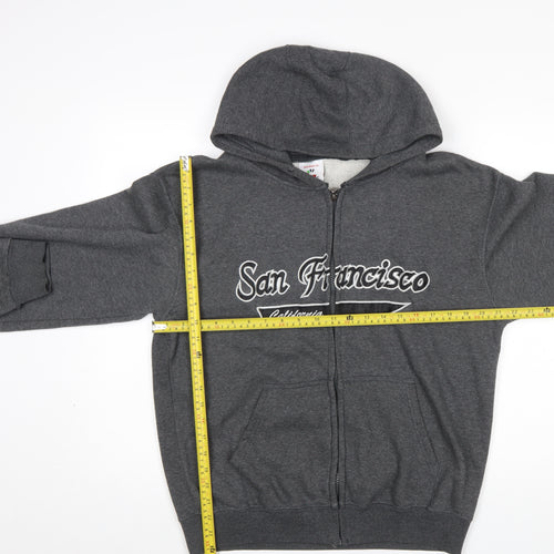 Hayward.CA Men’s Grey Full Zip Hoodie Size M San Francisco Graphic