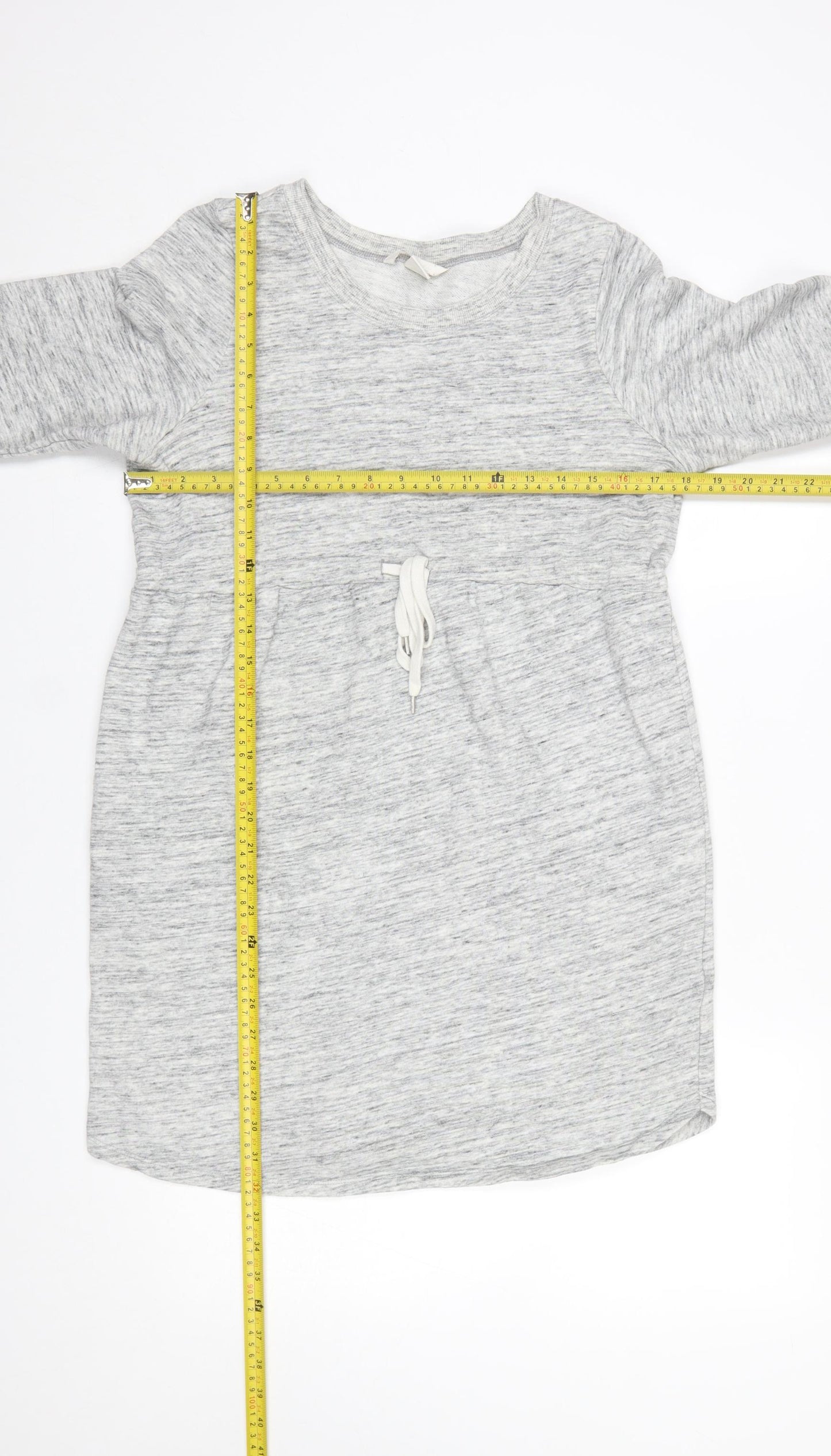 H&M Mama Grey Maternity Tunic Sweatshirt Women’s Size 12 Cotton Blend