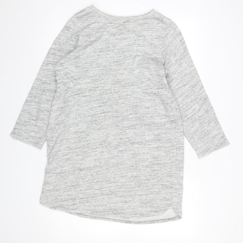 H&M Mama Grey Maternity Tunic Sweatshirt Women’s Size 12 Cotton Blend