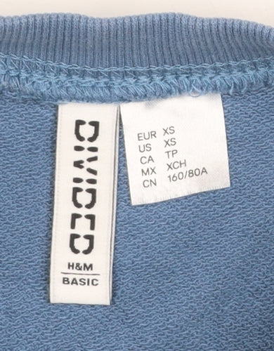 H&M Divided Women’s Blue XS Pullover Long Sleeve Sweatshirt