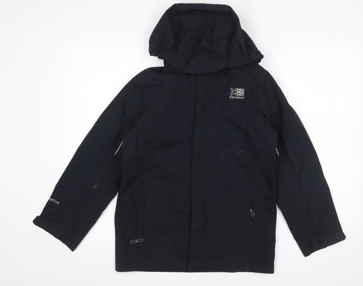 Karrimor Boys Black Hooded Waterproof Rain Coat Jacket 11-12 Years