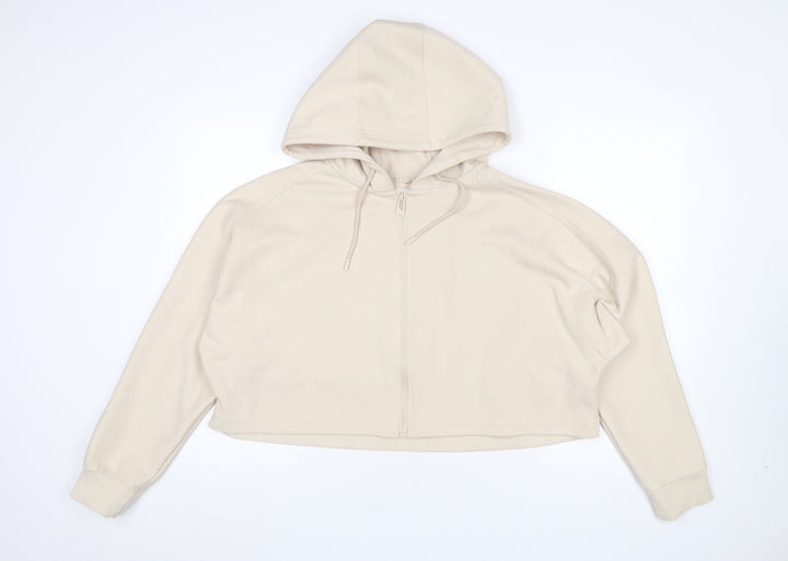 Kappa x Primark Women Beige Full Zip Hoodie L Cotton Blend