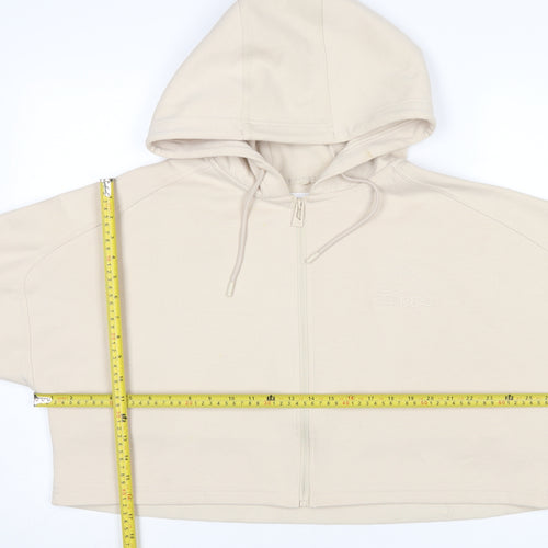 Kappa x Primark Women Beige Full Zip Hoodie L Cotton Blend
