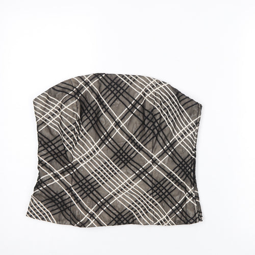 Coast Women’s Beige Check Strapless Camisole Top Size 14