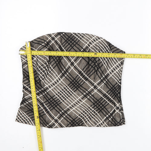 Coast Women’s Beige Check Strapless Camisole Top Size 14