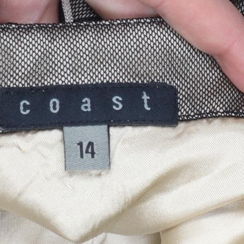 Coast Women’s Beige Check Strapless Camisole Top Size 14