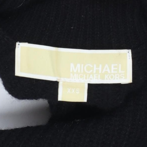 Michael Kors Women's Black Roll Neck Wool Blend Jumper XXS