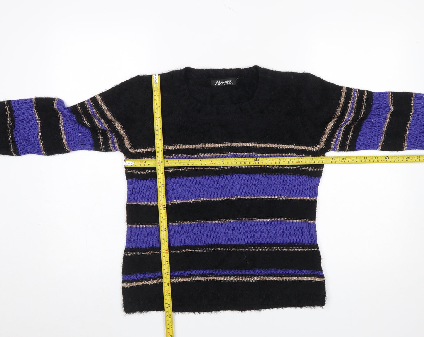 Alexara Women's Multicoloured Striped Knit Jumper Size S