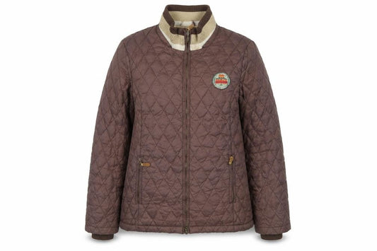Front view of Horseware Ireland Brown Quilted Women's Jacket L Outdoor Style