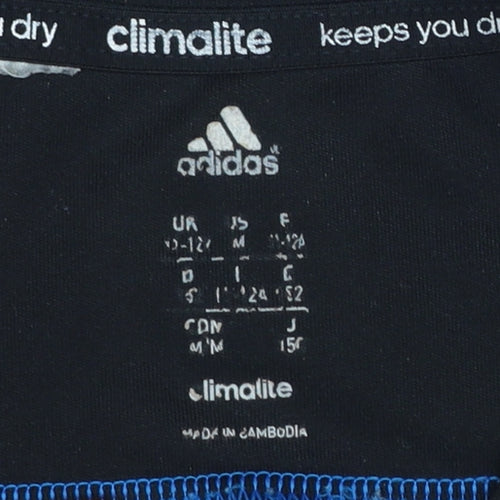 Adidas Boys Blue Colourblock Climalite Sports T-Shirt 11-12 Years
