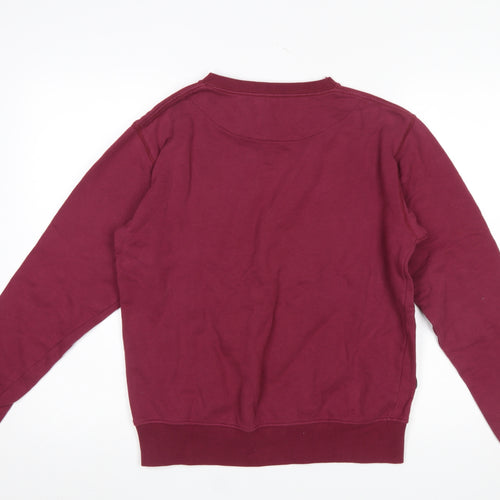 Ruth Kuckler Womens Burgundy Tattoo Graphic Pullover Sweatshirt S
