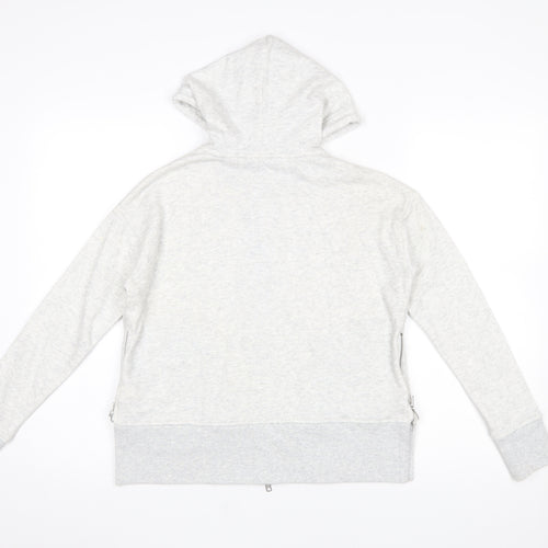 Tommy Hilfiger Women Grey Full Zip Hoodie XXS Cotton Blend