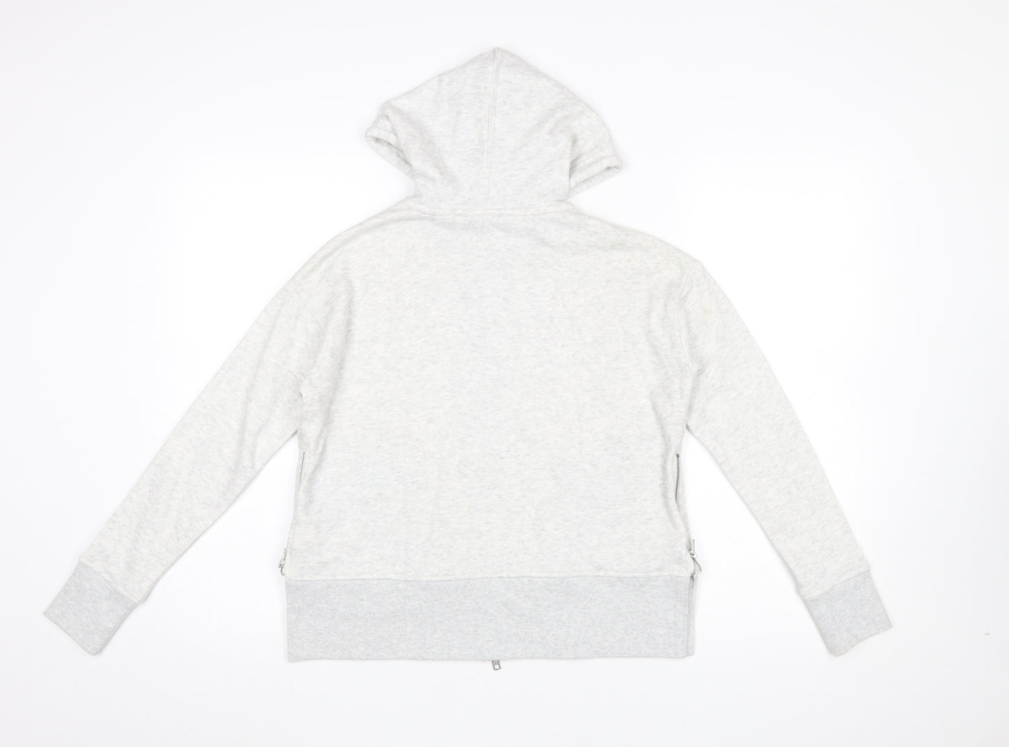 Tommy Hilfiger Women Grey Full Zip Hoodie XXS Cotton Blend