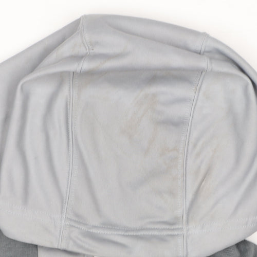 Nike Boys Grey Full Zip Hoodie Large 147-158cm Logo Print Casual Sportswear