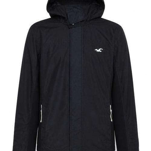 Hollister Boys Black XL Windbreaker Waterproof Hooded Jacket