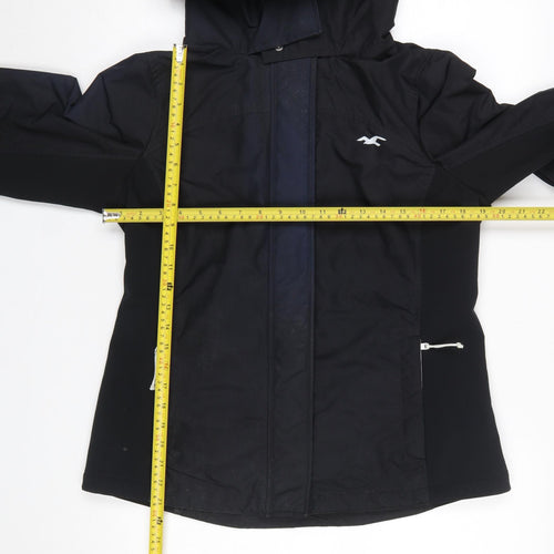Hollister Boys Black XL Windbreaker Waterproof Hooded Jacket