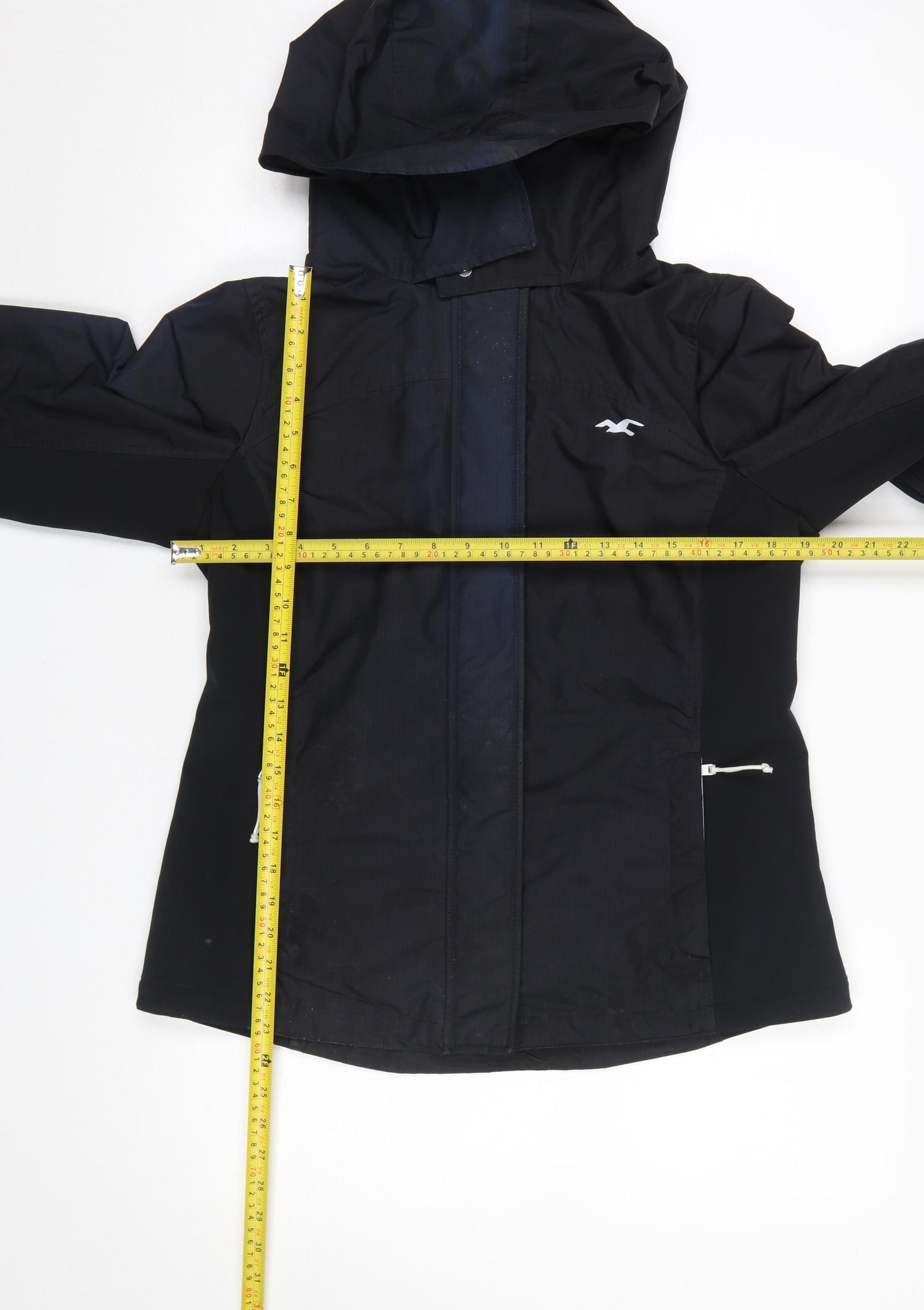 Hollister Boys Black XL Windbreaker Waterproof Hooded Jacket