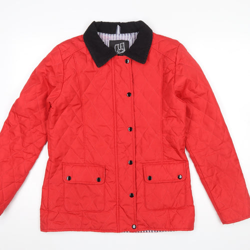 Urban Diva Women’s Red Quilted Mid-Length Jacket Size M