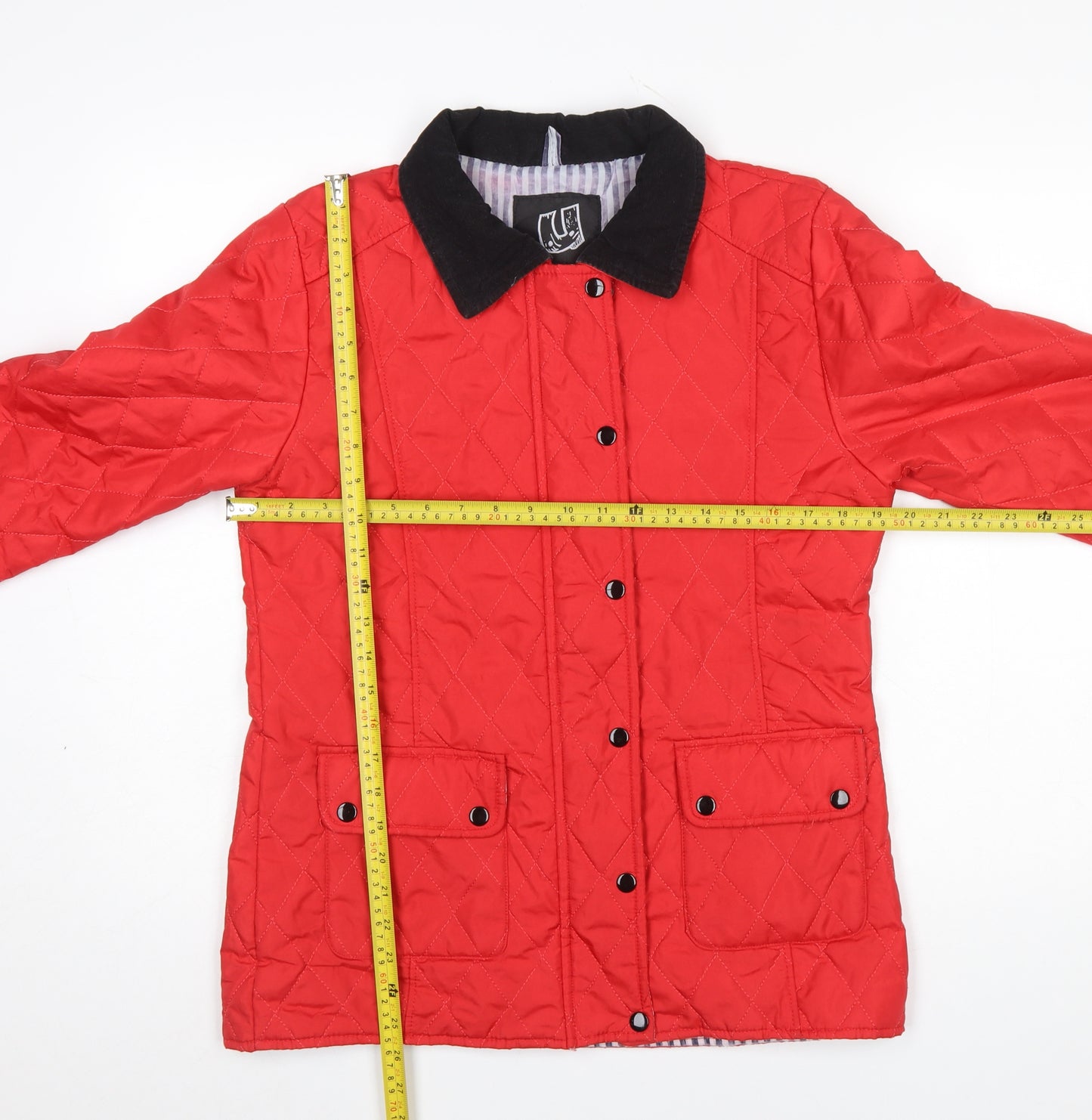 Urban Diva Women’s Red Quilted Mid-Length Jacket Size M