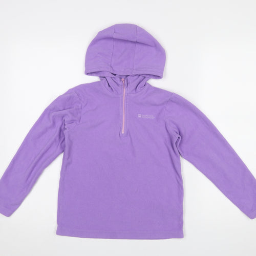 Mountain Warehouse Girls Purple Fleece 1/4 Zip Hoodie 9-10 Years