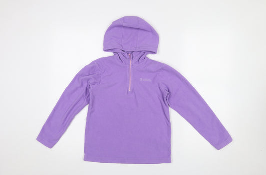 Mountain Warehouse Girls Purple Fleece 1/4 Zip Hoodie 9-10 Years
