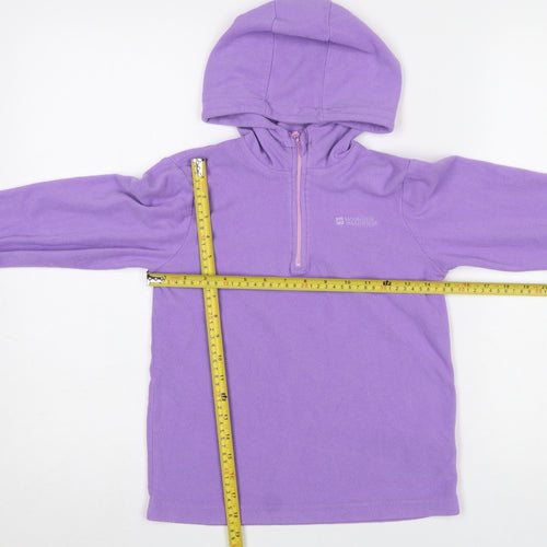 Mountain Warehouse Girls Purple Fleece 1/4 Zip Hoodie 9-10 Years