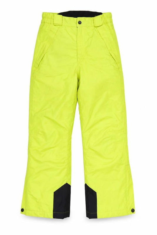 Front view of Crane boys’ yellow 9-10 years waterproof insulated snow pants