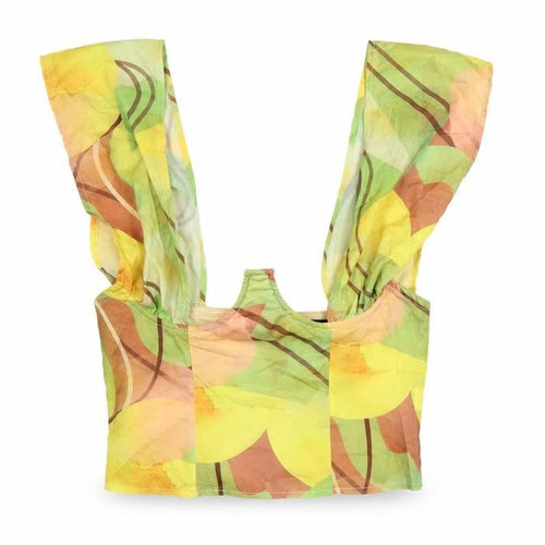 PrettyLittleThing Women’s Multicoloured Cropped Chiffon Zip Blouse UK 8