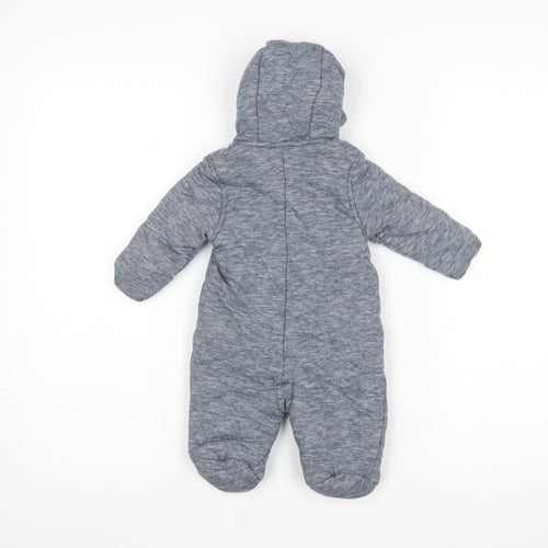 Disney Baby George Unisex Navy Winnie the Pooh Hooded Snowsuit 0-3 Months