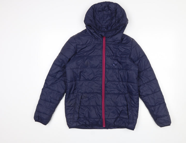 Sprayway Boys Blue Hooded Puffer Jacket 12-13 Years Lightweight Insulated