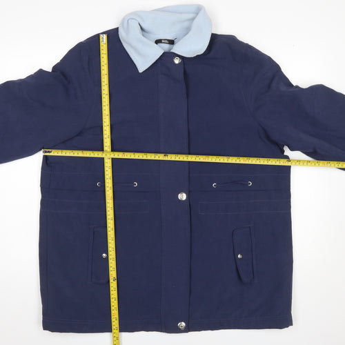 Marks and Spencer Men's Blue Parka Jacket Size 16 Plus Polyester