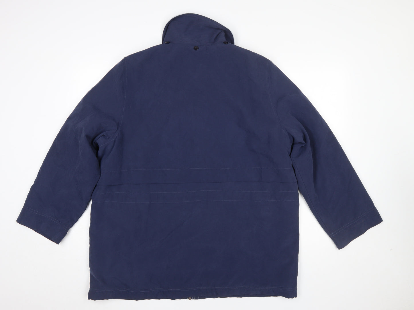 Marks and Spencer Men's Blue Parka Jacket Size 16 Plus Polyester