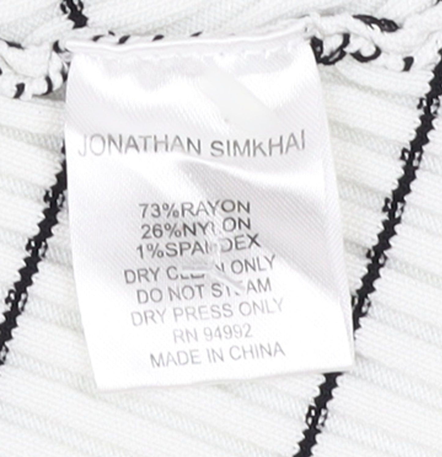 Jonathan Simkhai Women’s White Wrap Stripe Knit Skirt XS