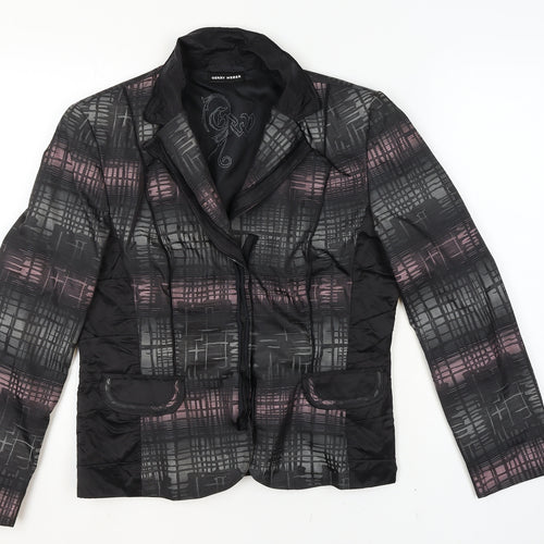 Gerry Weber Women's Grey Geometric Blazer Jacket Size 14