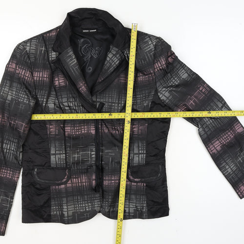 Gerry Weber Women's Grey Geometric Blazer Jacket Size 14