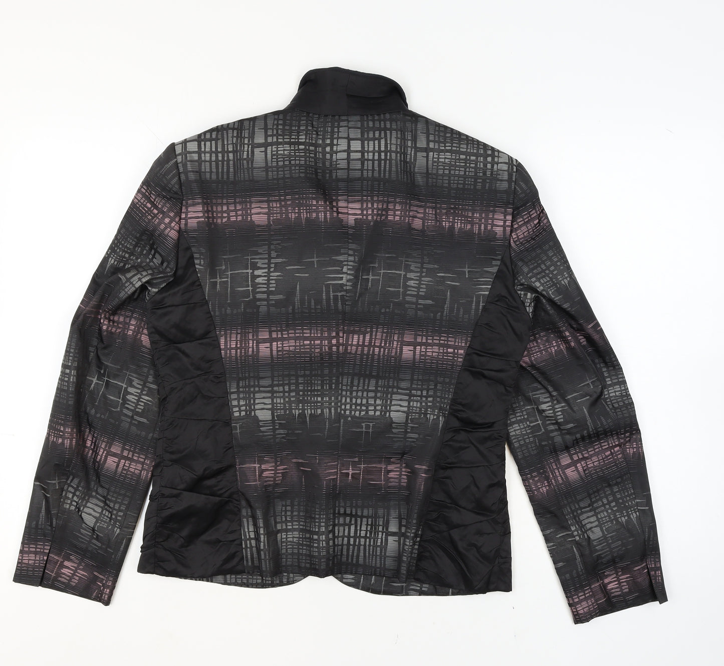 Gerry Weber Women's Grey Geometric Blazer Jacket Size 14