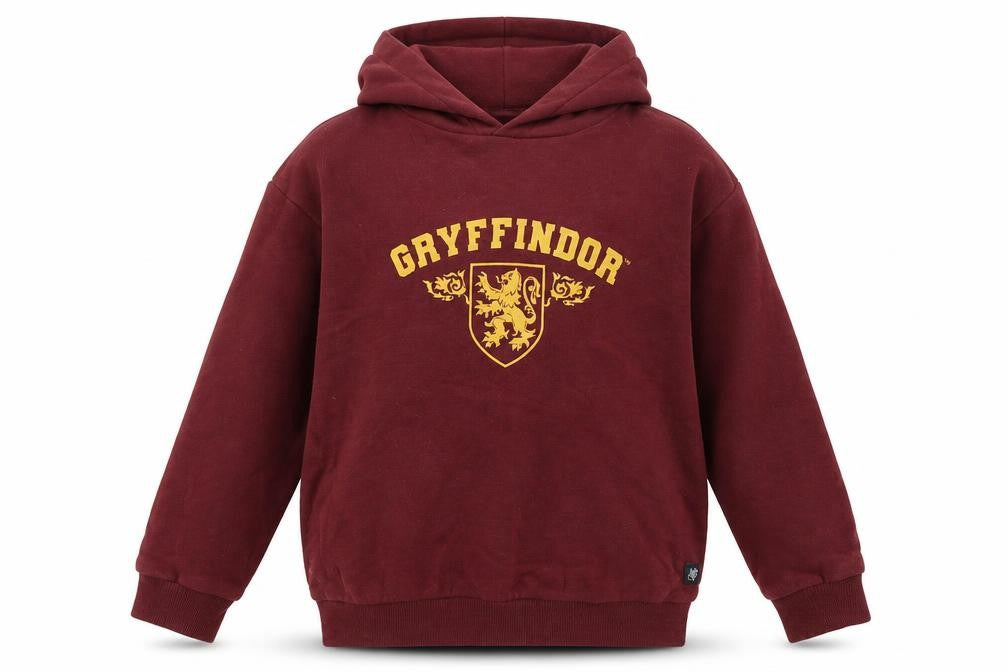 Front view of Marks & Spencer girls’ red gryffindor pullover hoodie 9-10 years