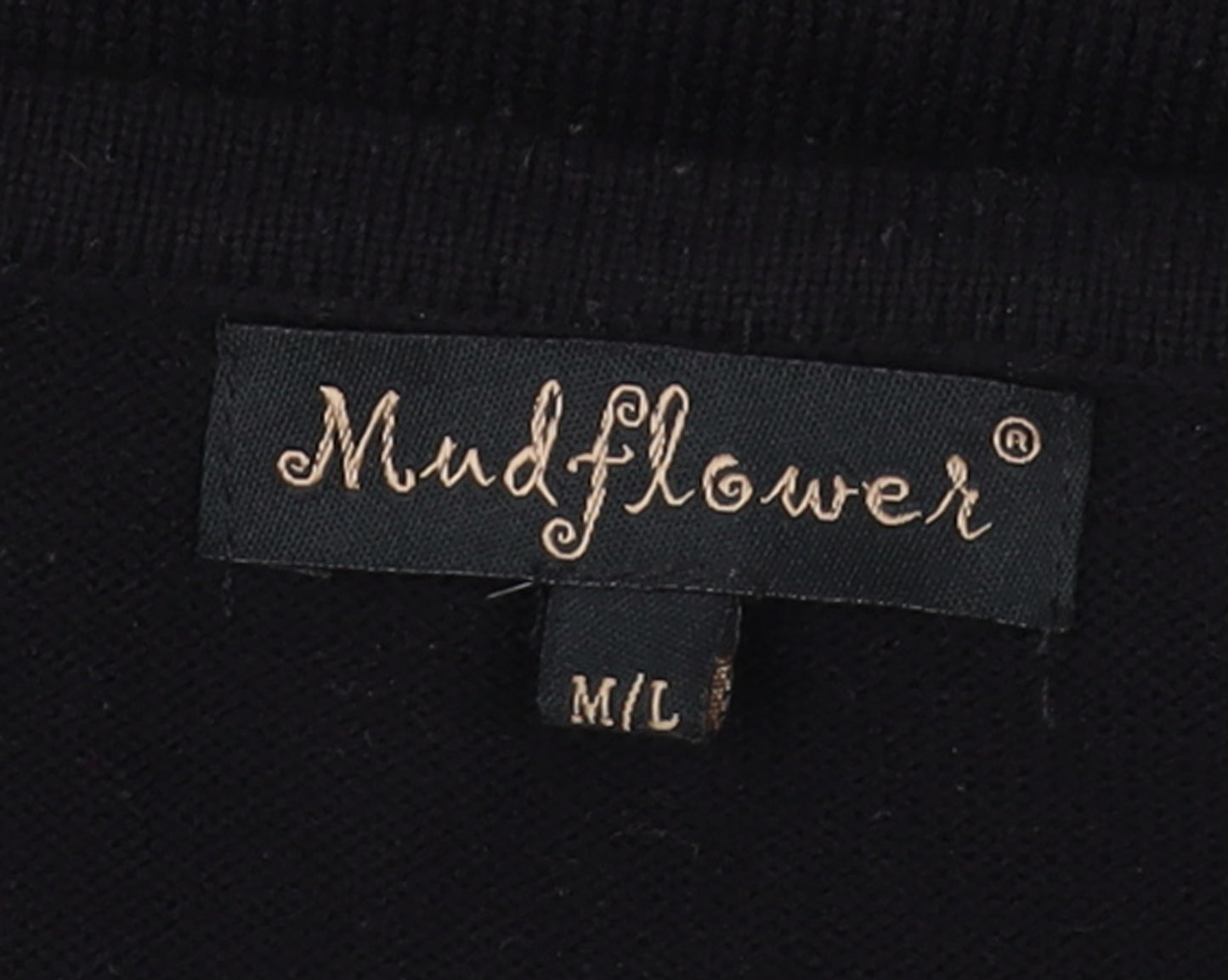 Mudflower Women’s Purple Black Check Knit Jumper M Crew Neck