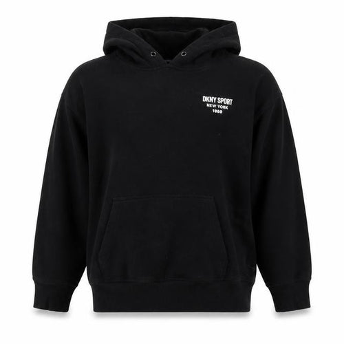 DKNY Sport Boys Black Pullover Hoodie S Cotton Blend Casual