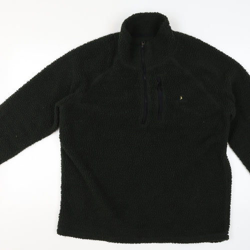 il Lago Basic Men's Black 2XL Fleece 1/4 Zip Pullover Jumper