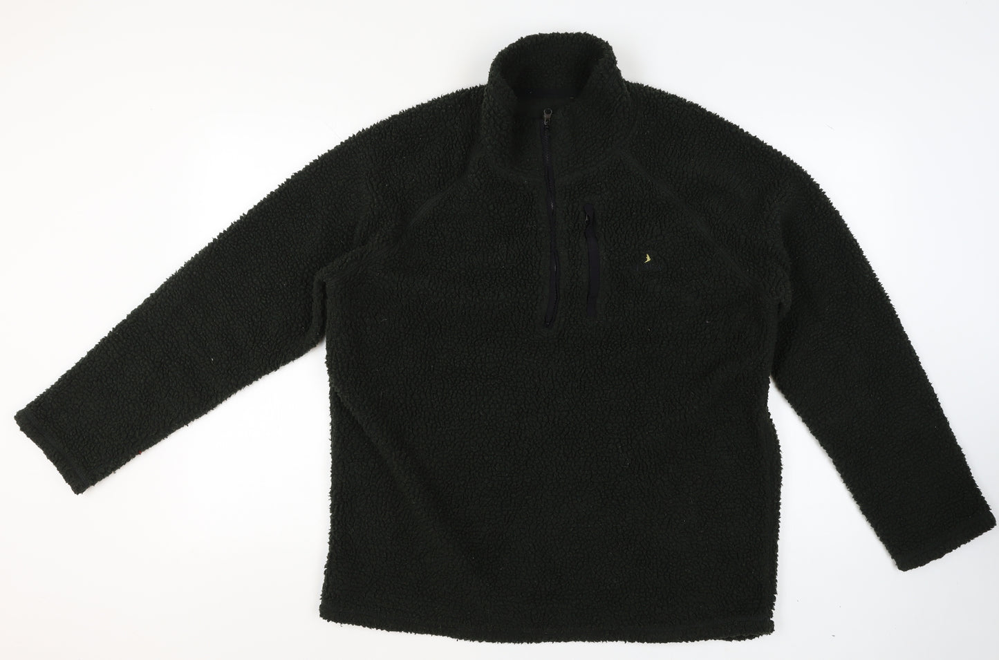 il Lago Basic Men's Black 2XL Fleece 1/4 Zip Pullover Jumper