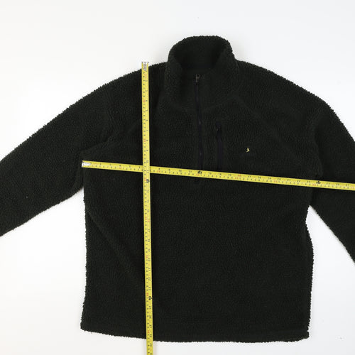 il Lago Basic Men's Black 2XL Fleece 1/4 Zip Pullover Jumper