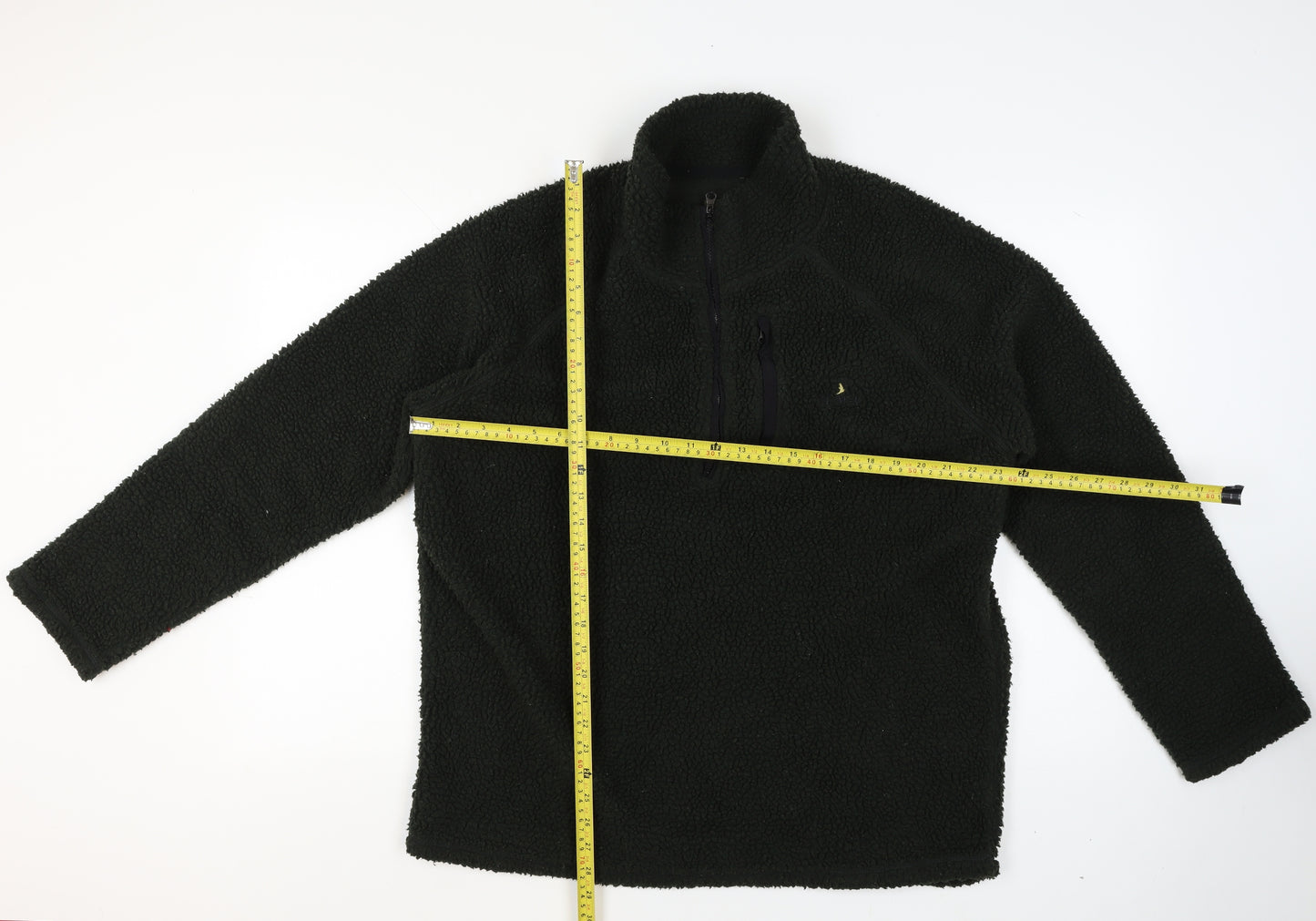 il Lago Basic Men's Black 2XL Fleece 1/4 Zip Pullover Jumper