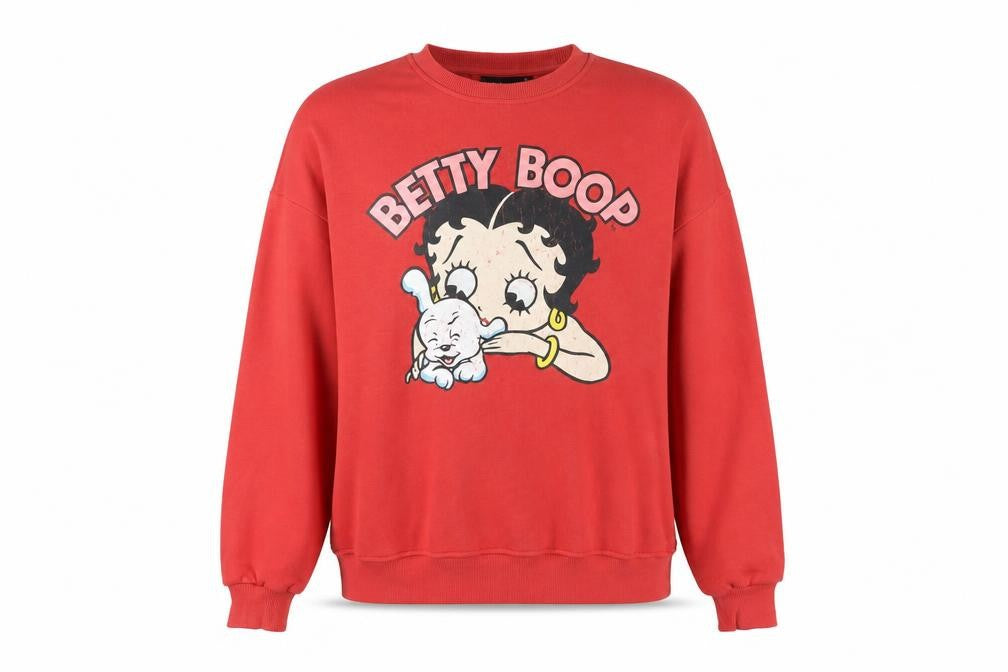 Front view of Primark Betty Boop Red Women's M Crew Neck jumper