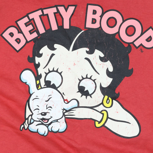 Primark Betty Boop Red Women's M Crew Neck Pullover Jumper